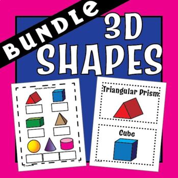 Math 3D Shapes BUNDLE, Math Word Wall 3d Shapes & 3D Shapes Game!