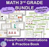 Math 3rd Grade Bundle | PowerPoint Lesson Slides and Print