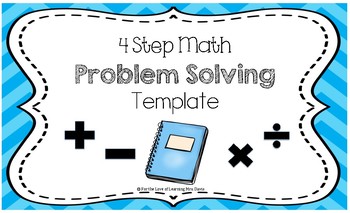 the 4 steps for problem solving in math