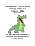 Math-4th Grade-Months 1-10: Challenge Problem Solving (Que