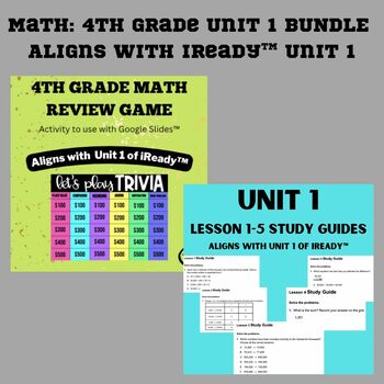 Preview of Math: 4th Grade Unit 1 BUNDLE - Aligns with iReady™ Unit 1