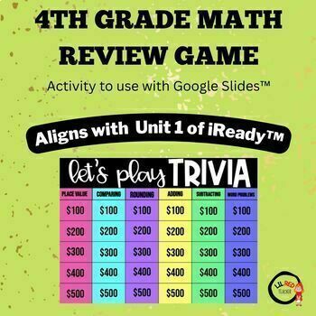 Preview of Math: 4th Grade Unit 1 Review - Aligns with iReady™ Unit 1
