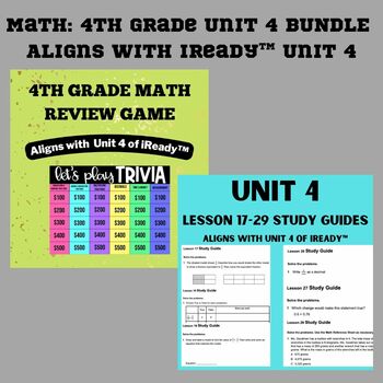 Preview of Math: 4th Grade Unit 4 BUNDLE - Aligns with iReady™ Unit 4