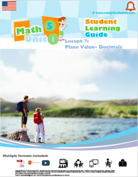 Preview of Grade 5: Math: Decimals: L2:Place Value Decimals 5.NBT.A.3a 5.NBT.A.3b 5.NBT.A.4
