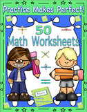 Math 50 Printables No Prep! Independent Workbook