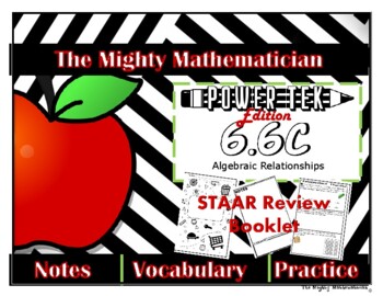 Preview of Math 6.6C STAAR Readiness Review Booklet