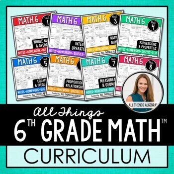 Preview of Math 6 Curriculum | All Things Algebra®