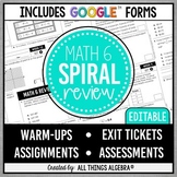 Math 6 Spiral Review Assignments | Assessments | Google Forms