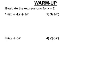 Preview of Math 7 12.3 Multiply Variable Terms