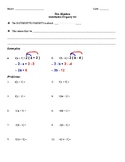 Math 7 / Pre-Algebra Distributive Property