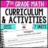 7th Grade Math Curriculum and Activities Bundle CCSS