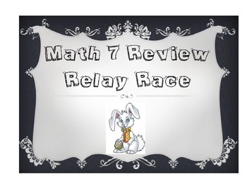 Preview of Math 7 Review Relay Race