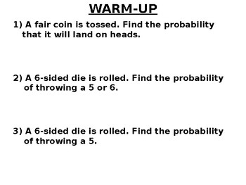 Preview of Math 7 Review Unit 19 Compound Probability