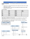Math 7 SOL Review (2016 standards) with answer key