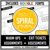 Math 7 Spiral Review Assignments | Assessments | Google Forms