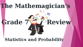 Preview of Math 7 - Unit 4 Review Game -Statistics & Probability