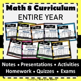 8th Grade Math Common Core ENTIRE YEAR {EDITABLE} Math 8 C