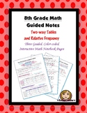 Math 8 Guided Interactive Math Notebook Pages: Two-way Tab