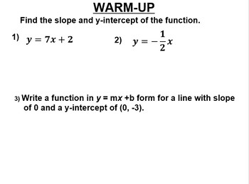 Preview of Math 8 Year-End Review 4 Functions