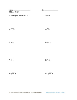 math 8th grade expressions and equations 8 ee a 2 five worksheets