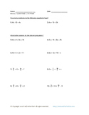 Math: 8th Grade Solving Linear Equations in One Variable