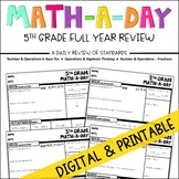 5th Grade Math Spiral Review | Distance Learning | Google 