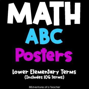 Preview of Math ABC Posters - 82 vocabulary terms (DIGITAL version now included)