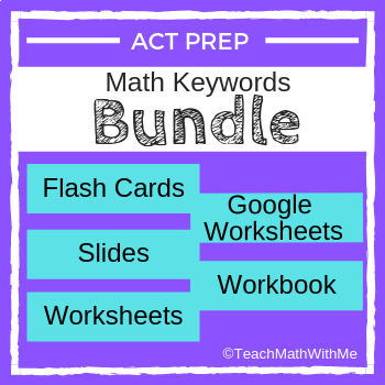 Math ACT Prep Keywords BUNDLE - ACT Math Prep by Teach Math With Me