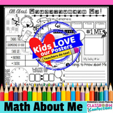 All About Me Math Activity Back to School