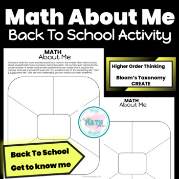 Preview of Math About Me | Back to School | First Days of School