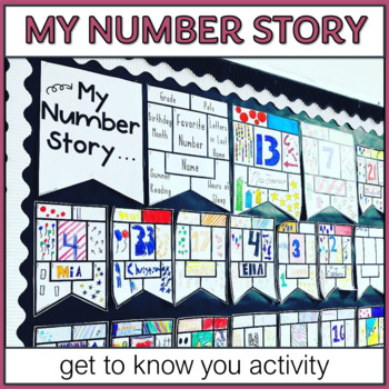 Preview of Math About Me Get to Know You Activity & Bulletin Board for Back to School