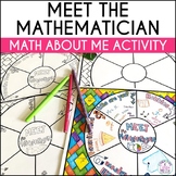 Math About Me Getting to Know You Activity Meet the Mathem