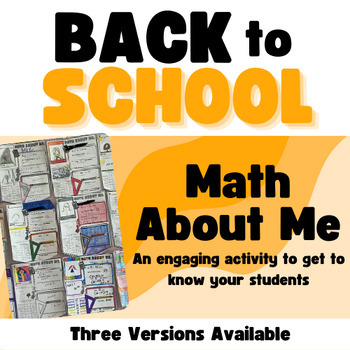 Preview of Math About Me Pennant | A GREAT ACTIVITY FOR BACK TO SCHOOL!