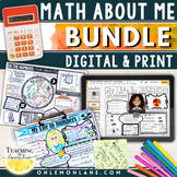 Math About Me for Upper Grades BUNDLE Math All About Me | Middle School