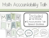 Math Accountability Talk Posters