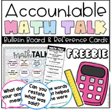 Math Accountable Talk Bulletin Board Display & Reference C