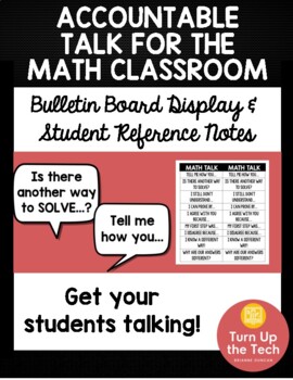 Preview of Math Accountable Talk- Bulletin Board & Student Reference Sheets