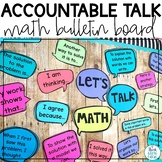 Math Accountable Talk Posters Talking Stems Bulletin Board