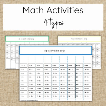 Preview of Montessori- Math Operations Activities