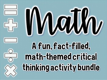 Preview of Math Activities Bundle