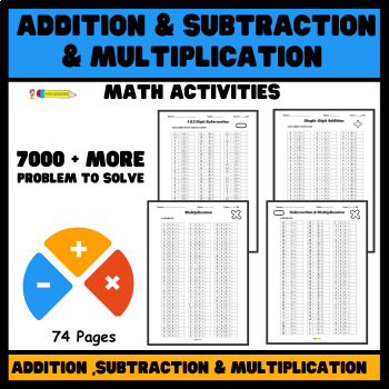 Preview of Math Activities Pack | Addition, Subtraction and Multiplication (7000 + More)