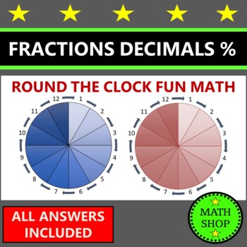 Preview of Math Activities Converting Fractions Decimals and Percents