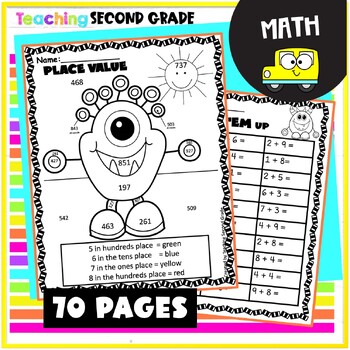 Math Worksheets by Teaching Second Grade | Teachers Pay Teachers