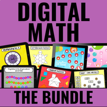 Preview of Digital Math Centers BUNDLE - Google Slides™ and PPT - Digital Math Activities