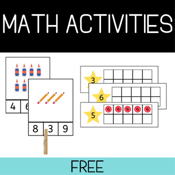 Preview of Math Activities FREE | Pre-K, Kindergarten