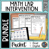 Math Activities Lab Bundle 6th Grade - Math Intervention -