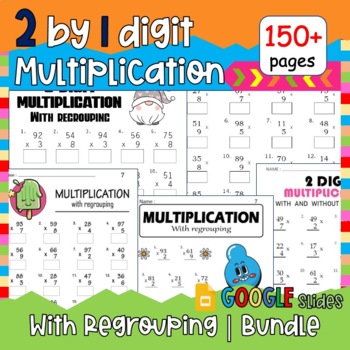 Preview of Math Activities Multiplication Place Value Factors Multiples, 2 Digit By 1 Digit