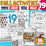 Math Activities, Number Recognition 19, Tracing, Writing P