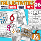 Math Activities, Number Recognition 6, Tracing, Writing Pr