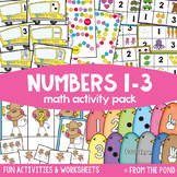 Numbers 1 to 3 - Math Centers & Activities Pack 1